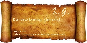 Keresztessy Gerold névjegykártya